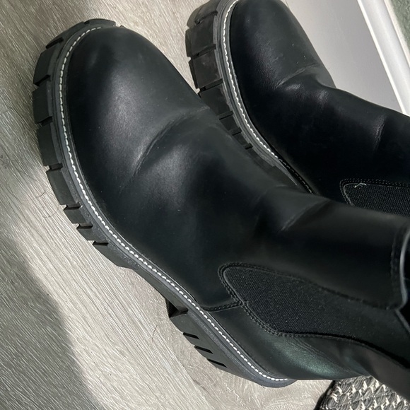 Black Chunky Ankle Boots - Picture 5 of 7